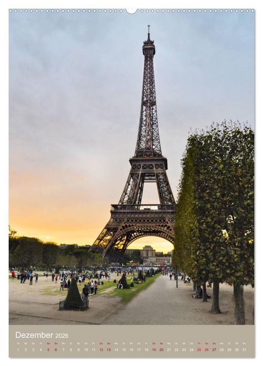 Produktbild: Erlebe mit mir den Eiffelturm von seinen sch&ouml;nsten Seiten (hochwertiger Premium Wandkalender 2026 DIN A2 hoch), Kunstdruck in Hochglanz
