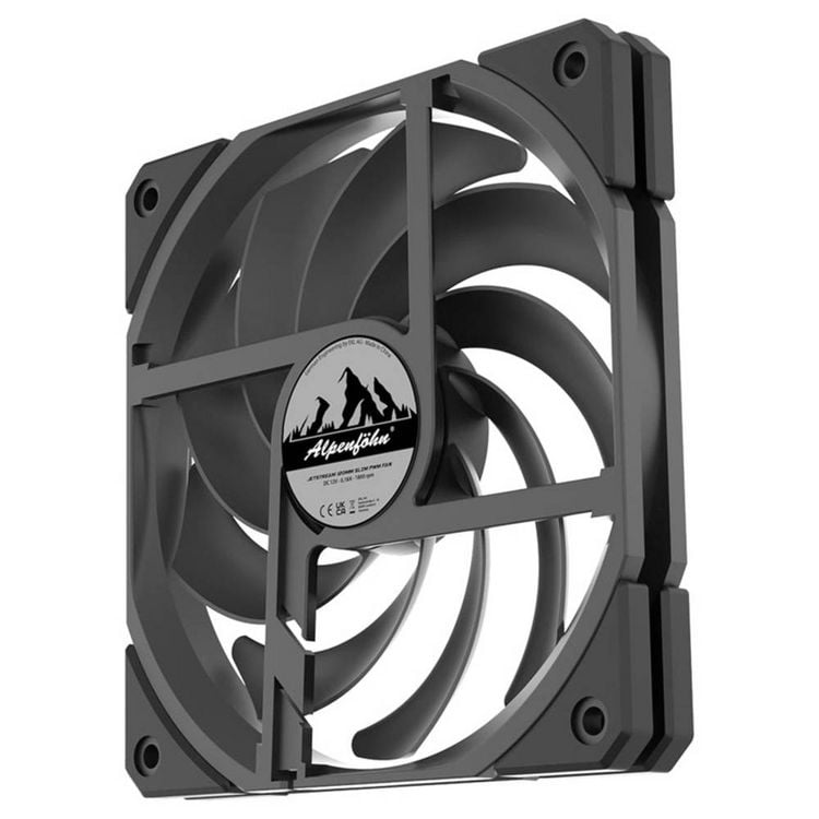 Produktbild: Alpenf&ouml;hn 120 Jetstream Slim PC-Geh&auml;use-L&uuml;fter Schwarz (B x H x T) 120 x 120 x 16 mm
