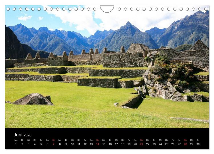 Produktbild: Machu Picchu - Peru (Wandkalender 2026 DIN A4 quer), CALVENDO Monatskalender