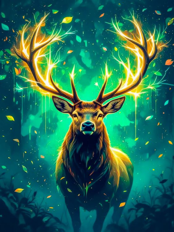 Produktbild: CALVENDO Puzzle Magischer Hirsch im Lichtschein | 1000 Teile Lege-Gr&ouml;&szlig;e 64x48cm Foto-Puzzle f&uuml;r gl&uuml;ckliche Stunden