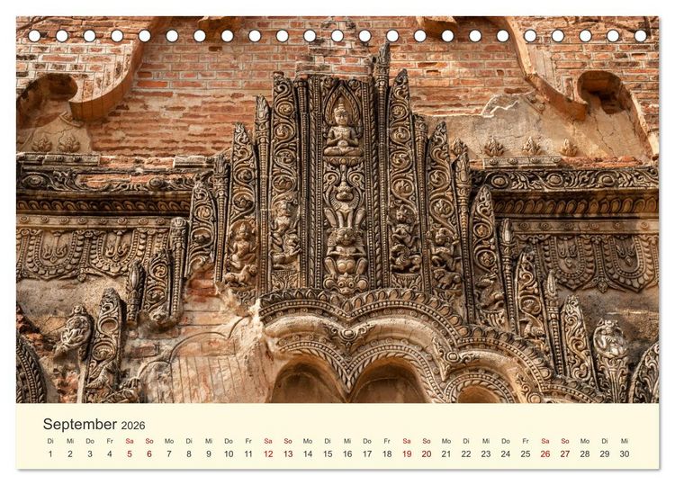 Produktbild: Bagan - Pagode im Wald (Tischkalender 2026 DIN A5 quer), CALVENDO Monatskalender