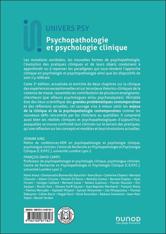 Produktbild: Psychopathologie et psychologie clinique