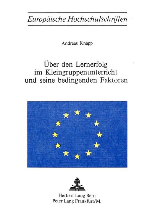 Produktbild: &Uuml;ber den Lernerfolg im Kleingruppenunterricht und seine bedingenden Faktoren