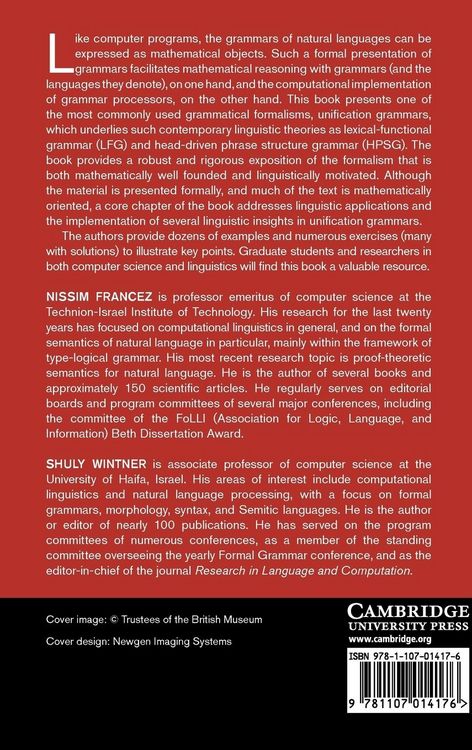 Produktbild: Unification Grammars