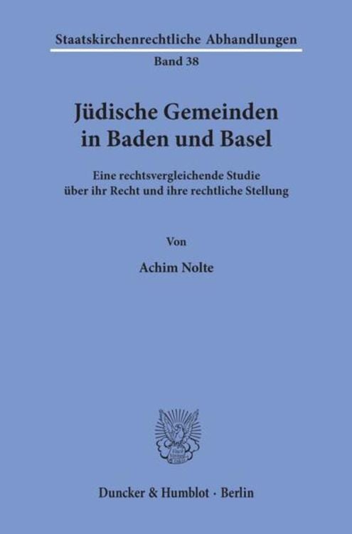 Bild vom Artikel Jüdische Gemeinden in Baden und Basel. vom Autor Achim Nolte