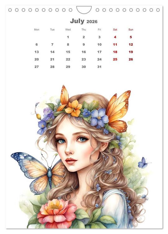 Produktbild: The fairies (Wall Calendar 2026 DIN A4 portrait), CALVENDO 12 Month Wall Calendar
