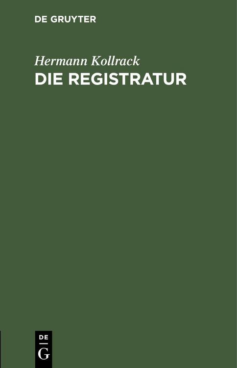 Produktbild: Die Registratur