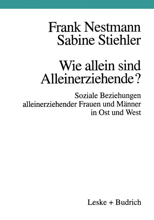 Produktbild: Wie allein sind Alleinerziehende?