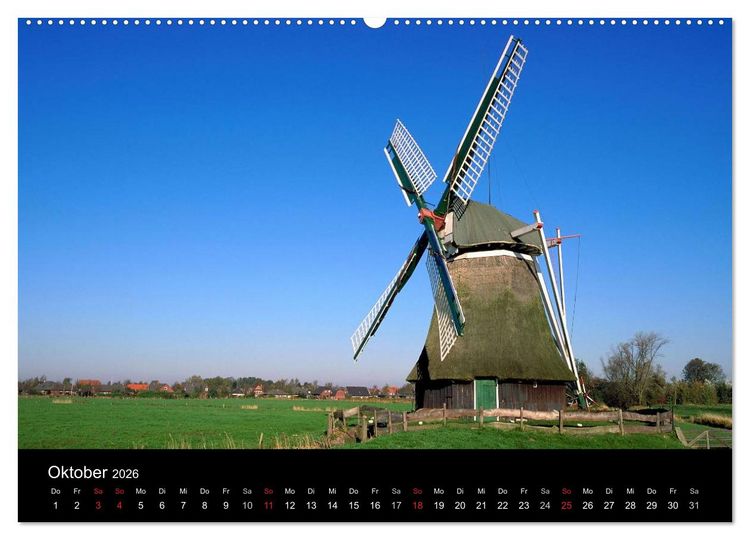 Produktbild: Ostfriesland (hochwertiger Premium Wandkalender 2026 DIN A2 quer), Kunstdruck in Hochglanz