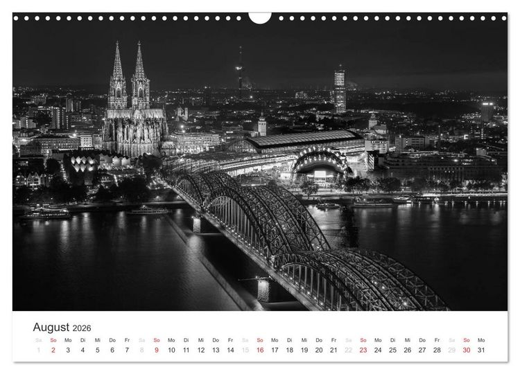 Produktbild: K&ouml;ln - monochrome Ansichten (Wandkalender 2026 DIN A3 quer), CALVENDO Monatskalender