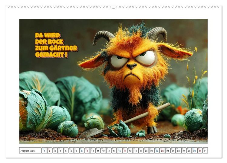 Produktbild: Tierisch gute Redensarten (Wandkalender 2026 DIN A2 quer), CALVENDO Monatskalender