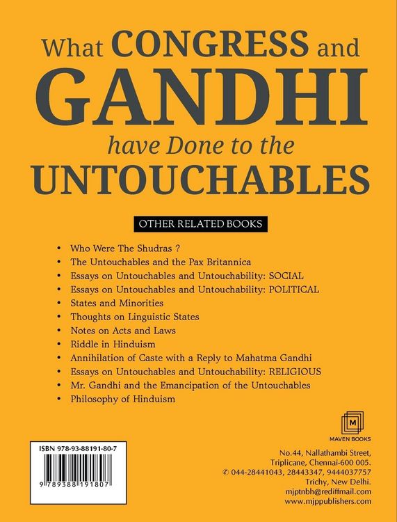 Produktbild: What Congress and Gandhi have don't to the Untouchbles