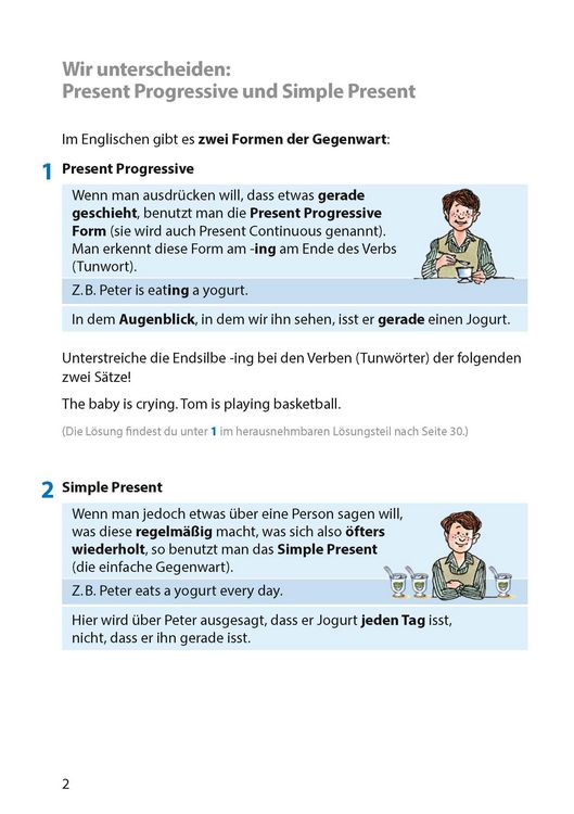Produktbild: Englisch. Present Progressive Form and Simple Present