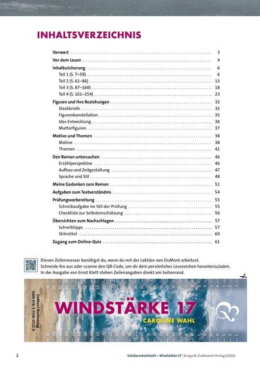 Produktbild: Windst&auml;rke 17 &ndash; Caroline Wahl &ndash; Sch&uuml;lerarbeitsheft