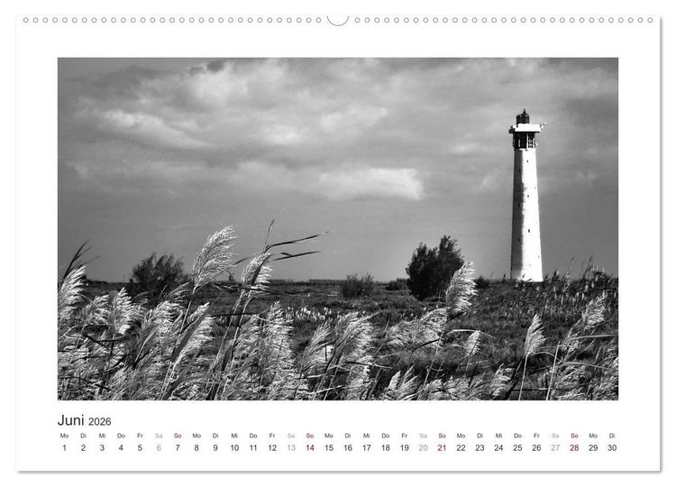 Produktbild: Monochrom Meer (Wandkalender 2026 DIN A2 quer), CALVENDO Monatskalender