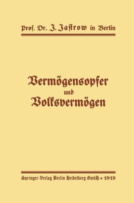 Produktbild: Verm&ouml;gensopfer und Volksverm&ouml;gen