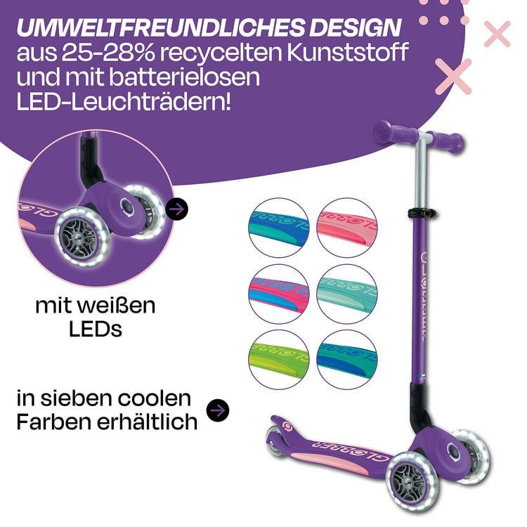 Produktbild: GLOBBER PRIMO FOLDABLE PLUS LIGHTS lila-