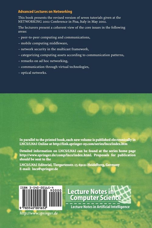 Produktbild: Advanced Lectures on Networking