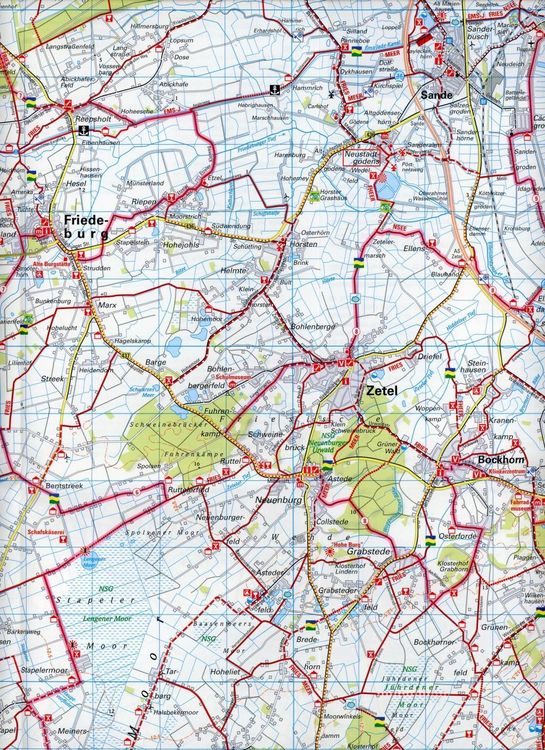 Produktbild: ADFC-Regionalkarte Oldenburger Land mit Tagestouren-Vorschl&auml;