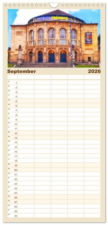 Produktbild: Familienplaner 2026 - Freiburg - Breisgau Metropole mit 5 Spalten (Wandkalender, 21 x 45 cm) CALVENDO
