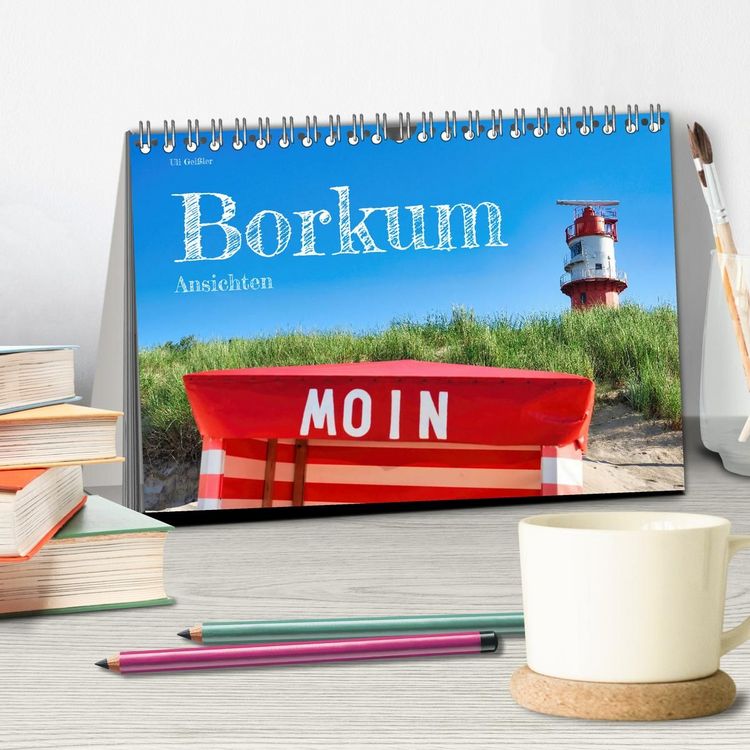 Produktbild: Borkum Ansichten (Tischkalender 2027 DIN A5 quer), CALVENDO Monatskalender