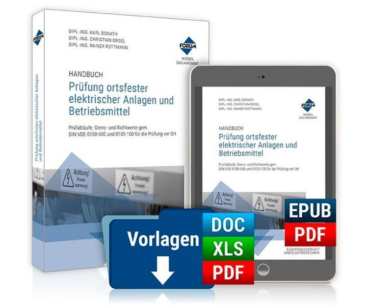Produktbild: Handbuch Pr&uuml;fung ortsfester elektrischer Anlagen und Betriebsmittel