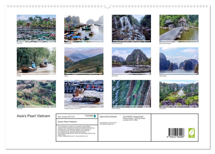 Produktbild: Asia's Pearl Vietnam (High Quality Premium Wall Calendar 2026 DIN A2 landscape),CALVENDO 12 Month Wall Calendar