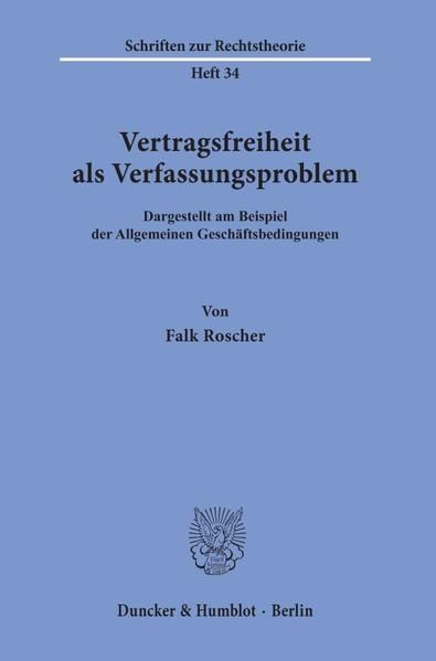 Produktbild: Vertragsfreiheit als Verfassungsproblem.