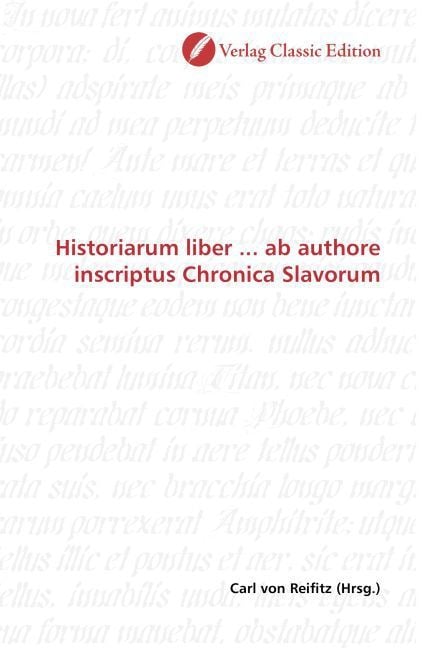 Produktbild: Historiarum liber ... ab authore inscriptus Chronica Slavorum