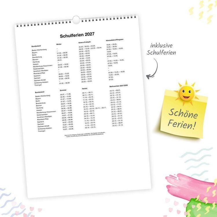 Produktbild: TR&Ouml;TSCH - Gro&szlig;bildkalender XL Familienplaner 2027 mit 6 Spalten