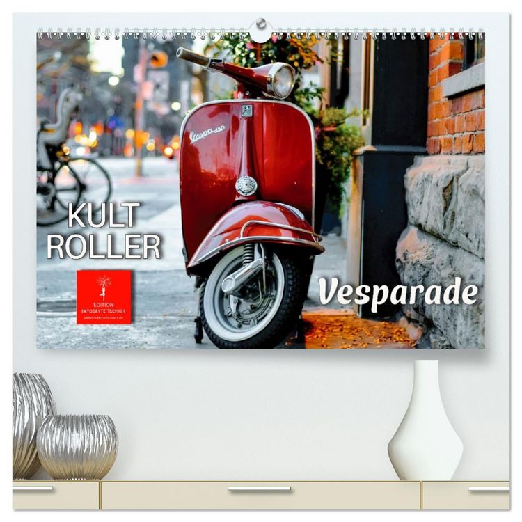 Produktbild: Kult Roller - Vesparade (hochwertiger Premium Wandkalender 2026 DIN A2 quer), Kunstdruck in Hochglanz