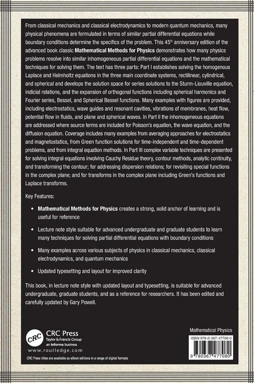 Produktbild: Mathematical Methods for Physics