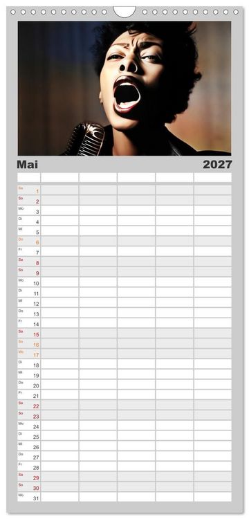 Produktbild: Familienplaner 2027 - Die Stimme der Leidenschaft mit 5 Spalten (Wandkalender, 21 x 45 cm) CALVENDO