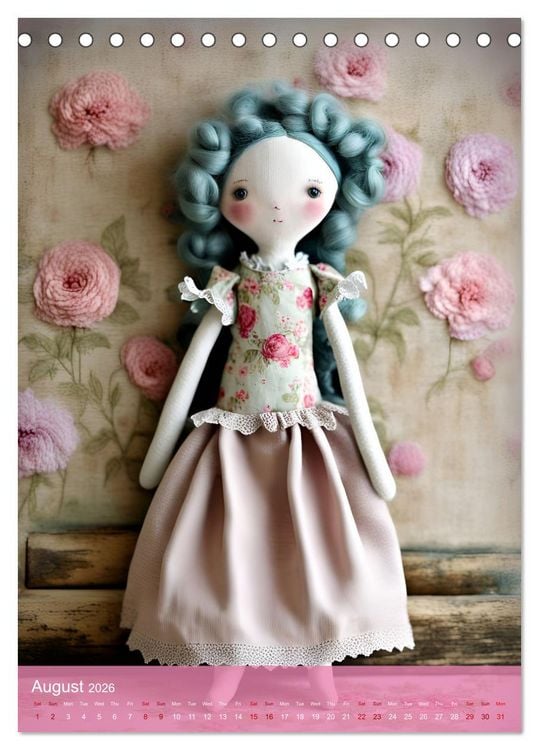 Produktbild: Romantic Dolls (Desk Calendar 2026 DIN A5 portrait), CALVENDO 12 Month DeskCalendar