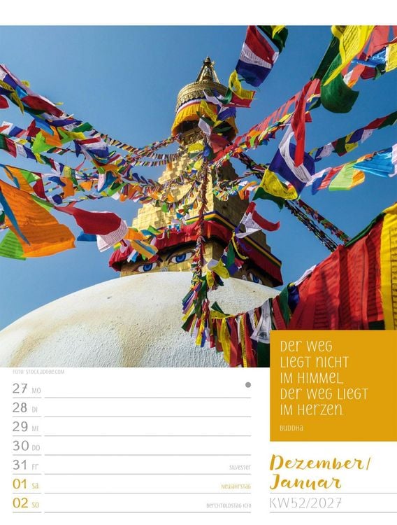 Produktbild: Augenblicke der Achtsamkeit Wochenplaner Kalender 2027