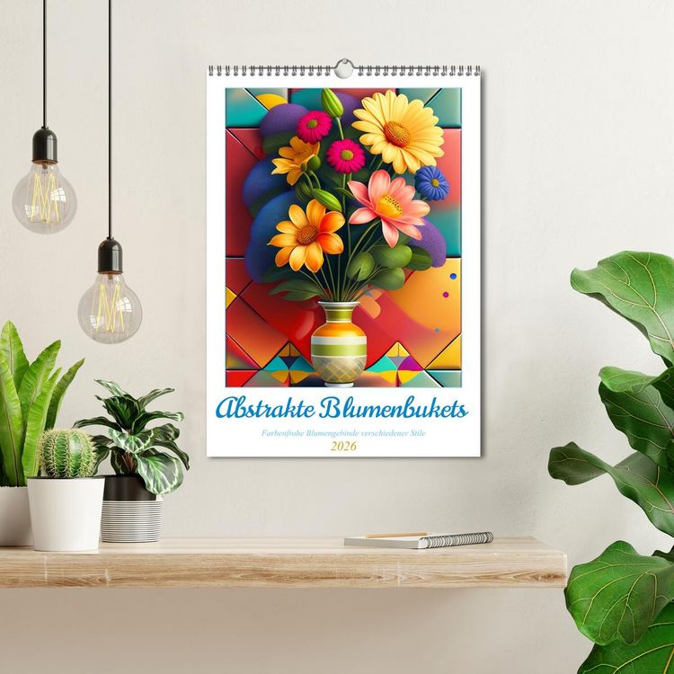 Produktbild: Abstrakte Blumenbukets (Wandkalender 2026 DIN A3 hoch), CALVENDO Monatskalender