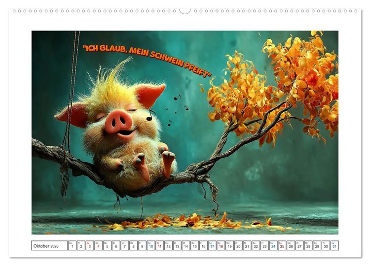 Produktbild: Tierisch gute Redensarten (Wandkalender 2026 DIN A2 quer), CALVENDO Monatskalender