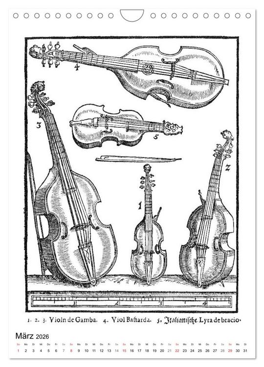 Produktbild: Michael Praetorius Syntagma Musicum (Wandkalender 2026 DIN A4 hoch), CALVENDO Monatskalender
