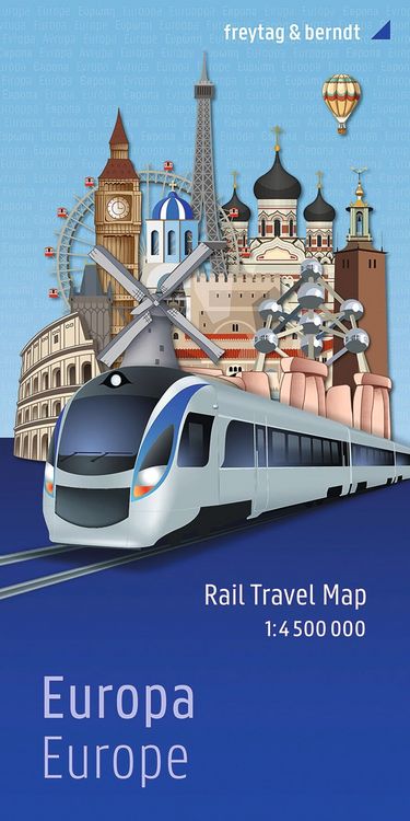 Produktbild: freytag & berndt Rail Travel Map Europa 1:4,5 Mio.