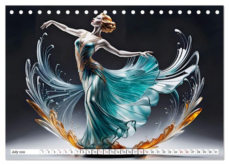 Produktbild: Elegant dancers (Desk Calendar 2026 DIN A5 landscape), CALVENDO 12 Month DeskCalendar