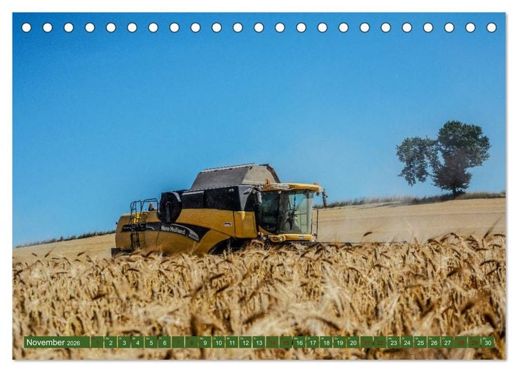 Produktbild: Landwirtschaft - Giganten im Kornfeld (Tischkalender 2026 DIN A5 quer), CALVENDO Monatskalender