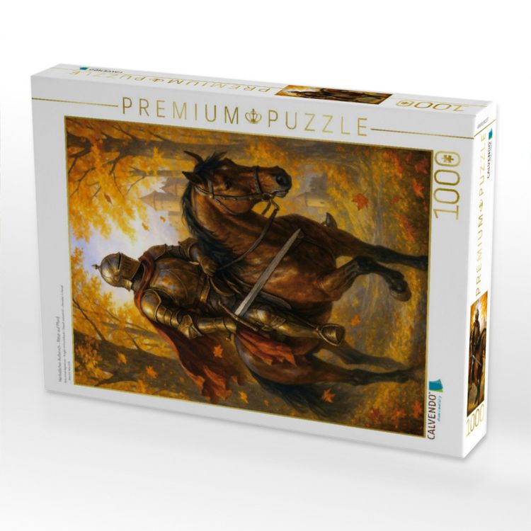 Produktbild: CALVENDO Puzzle Herbstlicher Aufbruch - Ritter auf Pferd | 1000 Teile Lege-Gr&ouml;&szlig;e 64x48cm Foto-Puzzle f&uuml;r gl&uuml;ckliche Stunden