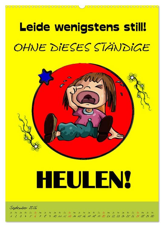 Produktbild: L&auml;uft&acute;s noch nicht beschissen genug? Dann hilft der Anti-Gl&uuml;cks-Kalender! (hochwertiger Premium Wandkalender 2026 DIN A2 hoch), Kunstdruck in Hochglanz