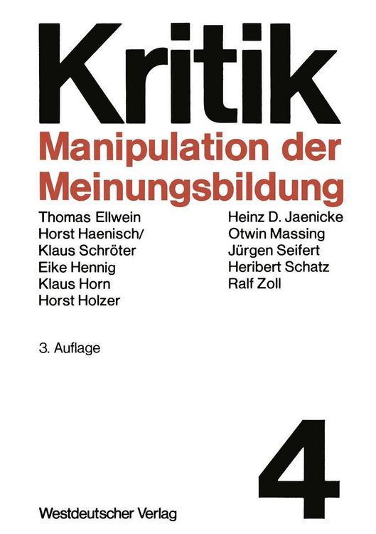 Produktbild: Manipulation der Meinungsbildung