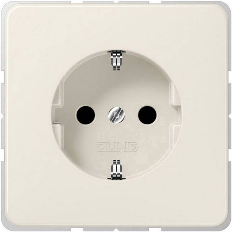 Produktbild: Jung 1fach Einsatz Schutzkontakt-Steckdose Creme-Wei&szlig; CD1520NBF 1St.