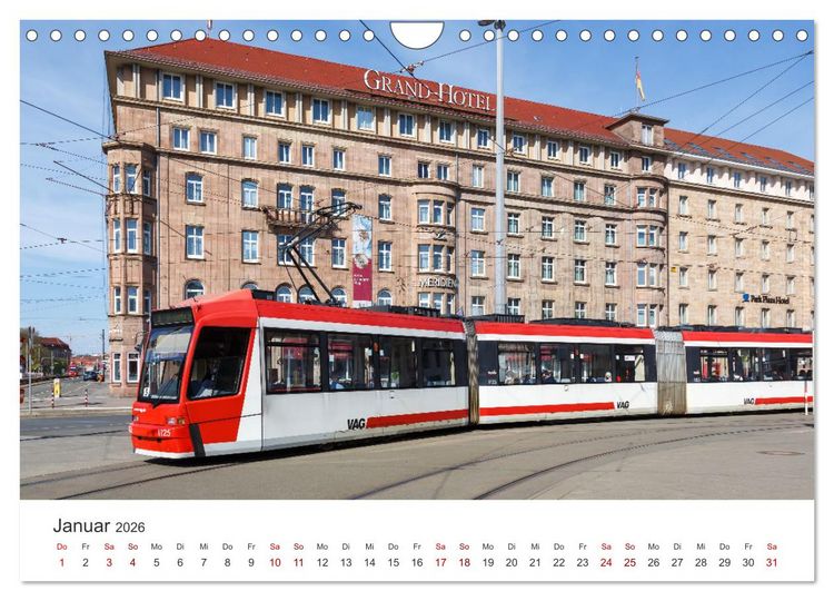 Produktbild: Trams und Stra&szlig;enbahnen (Wandkalender 2026 DIN A4 quer), CALVENDO Monatskalender