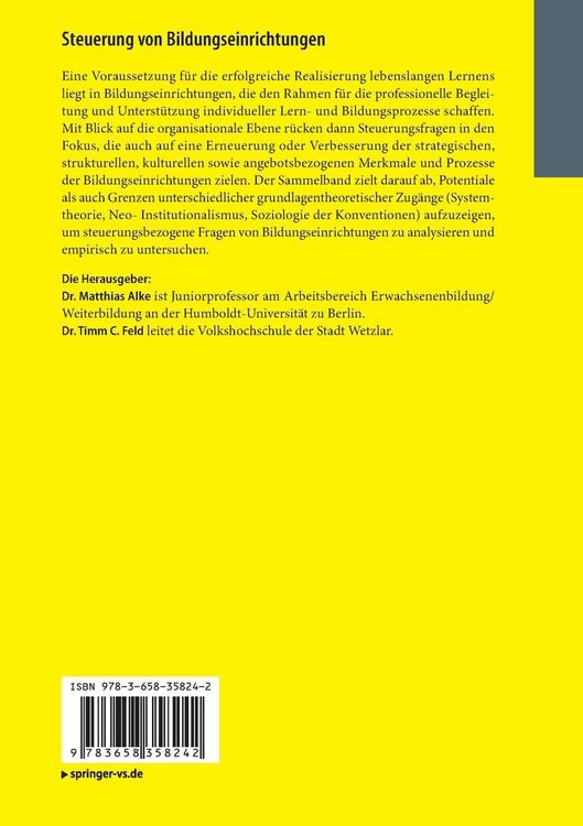 Produktbild: Steuerung von Bildungseinrichtungen