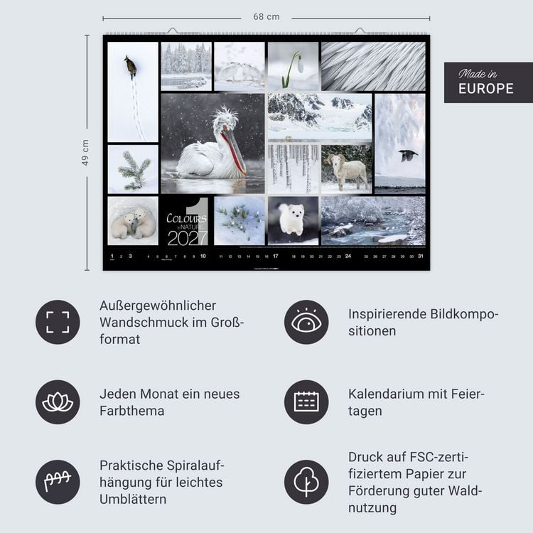 Produktbild: Colours of Nature Kalender 2027