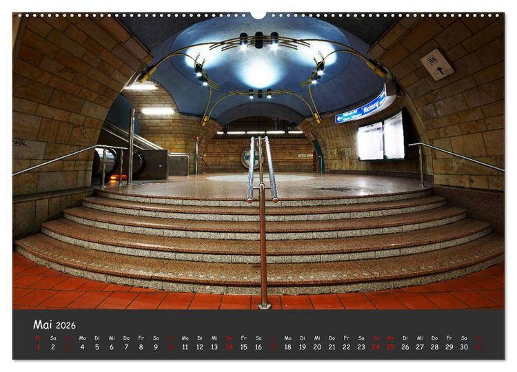 Produktbild: U-Bahn-Stationen des Westens (hochwertiger Premium Wandkalender 2026 DIN A2 quer), Kunstdruck in Hochglanz
