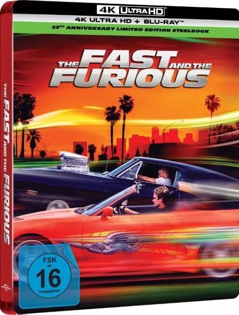 Produktbild: The Fast and the Furious - 25th Anniversary Edition - Steelbook (4K-UHD+Blu-ray)